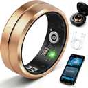 Smart Ring for Women Men, All-New Matte Scratch-Resistant Design, Health & Fitness Tracker for Sleep, Stress & Activity Monitoring, Long Battery Life, Waterproof, No App Fee, Rose Gold 7