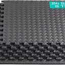 Yes4All 24SQFT-120SQFT Puzzle Exercise Mat for Home Gym, EVA Interlocking Foam Floor Tiles with Border for Workout Equipment (Black)