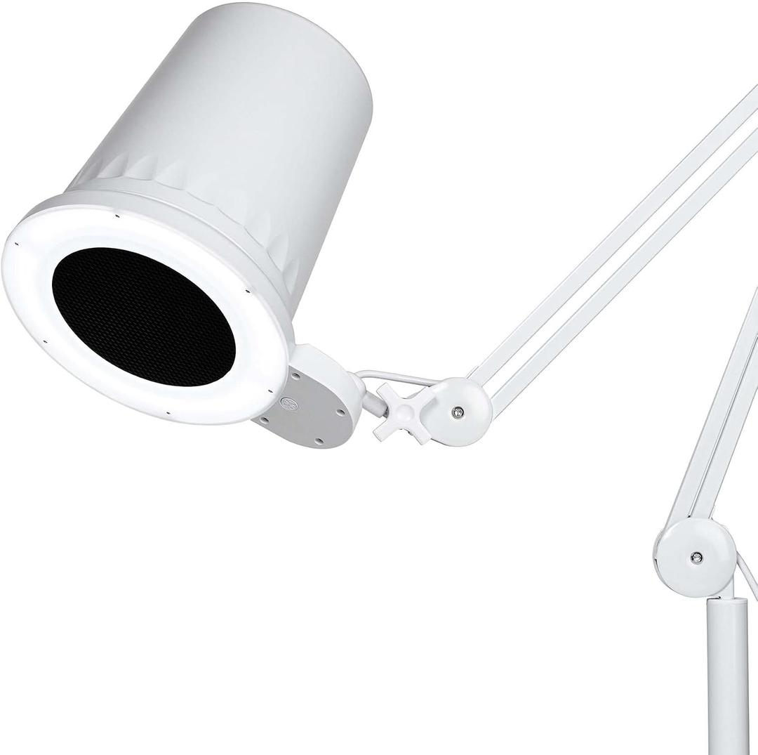 4BLANC Alize Original Vacuum Nail Dust Collector for Pedicure with Built-in Dimmable LED Lamp, Certified HEPA 11 Medical Grade Replaceable Filter, and Universal Table Mount