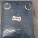 NICETOWN 100% Blackout Curtains 84 inches Long, Smoky Blue, 52 inches Wide, Pair of Energy Smart & Noise Blocking Out Drapes for Baby Room Window, Thermal Insulated Guest Room Lined Window Dressing