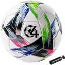 Soccer Ball Size 5 Size 4 with Pump Deflated, Vibrant Multicolor Design, Bright Tri-Color Indoor/Outdoor Training Sports Ball, Official Size - Ideal Soccer Gift for Kids, Youth & Adults