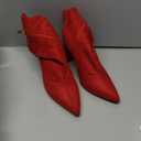 risdoada Women's Sock Boots Chunky Heel Ankle Booties Elastic Suede Pointed Toe Fall Winter High Heeled Mid Calf Boots, Size 37