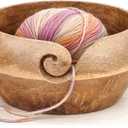 Birthday Gifts for Women Wooden Yarn Bowl Knitting Bowl Large Crochet Yarn Holder Handmade Crocheting Accessories and Supplies Organizer 7 x 3 (Natural) Retirement Gift