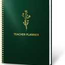 2 x Teacher Planner 2025-2026  Undated Lesson Plan Book for Teachers with Weekly & Monthly Calendars, Student Checklist, Communication Log & Classroom Organizer  Academic Planner for School Year, 8.5x11.5 (Dark Green)