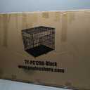 FDW Extra Large Dog Crate Dog Kennel Cage with Double Door,48 inch Folding Metal Wire Dog Cage with Removable Tray&Divider Panel,Pet Crate for Large Dogs,Black