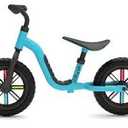 NEW Chillafish Izzy Lightweight Toddler Balance Bike, Blue With Colorful Wheels