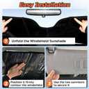 Windshield Sun Shade Compatible for 2022-2025 Jeep Grand Cherokee Silver Reflective Foldable Front Sun Visor Sunshade Protector with Storage Bag Keep Interior Cool
