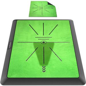 Golf Hitting Mat, Golf Training Mat for Swing Path Feedback Detection Batting,Extra Replaceable Golf Practice Mat 16"x12", Golf Gifts for Men Women for Home Indoor Outdoor