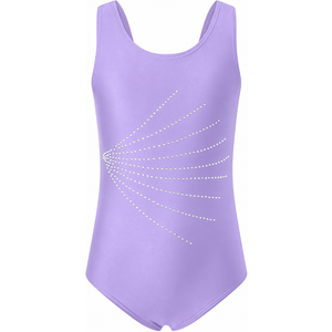 Yizuoding Gymnastics Leotards for Girls Leotard for Dance Unitards Ballet Sparkly One-Piece Pro Kids Tumbling Outfits 7-8Y Purple