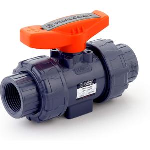HYDROSEAL Kaplan 1 PVC True Union Ball Valve Threaded (NPT) with Full Port, ASTM F1970, EPDM O-Rings and Reversible PTFE Seats (1'')