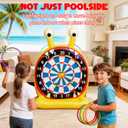 Inflatable Monster Dart Board Pool Games, Pool Floats Water Game for Beach Yard, 2-in-1 Pool Toys with Throwing & Ring-toss Games, Summer Water Toys for Kids, Teens & Adults