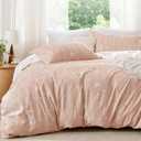 Bedsure Floral Comforter Set Cute Bedding Set Full Reversible Blush Pink