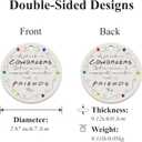 5 x Gifts for Coworkers, Friendship Gifts for Women, Work Bestie, Best Friend, Coworkers Christmas Ceramic Ornament (Coworker 3)