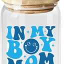 NewEleven Mothers Day Gifts For Mom, New Mother - Gifts For a Mom of Boys, Pregnant Mother, Expecting Momomy, Mama, Moms To Be, Mommy To Be - 16 Oz Coffee Glass (In my boy mom era Blue)