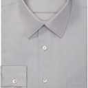 Van Heusen Mens Dress Shirt Regular Fit Poplin Solid (Gray, XL)