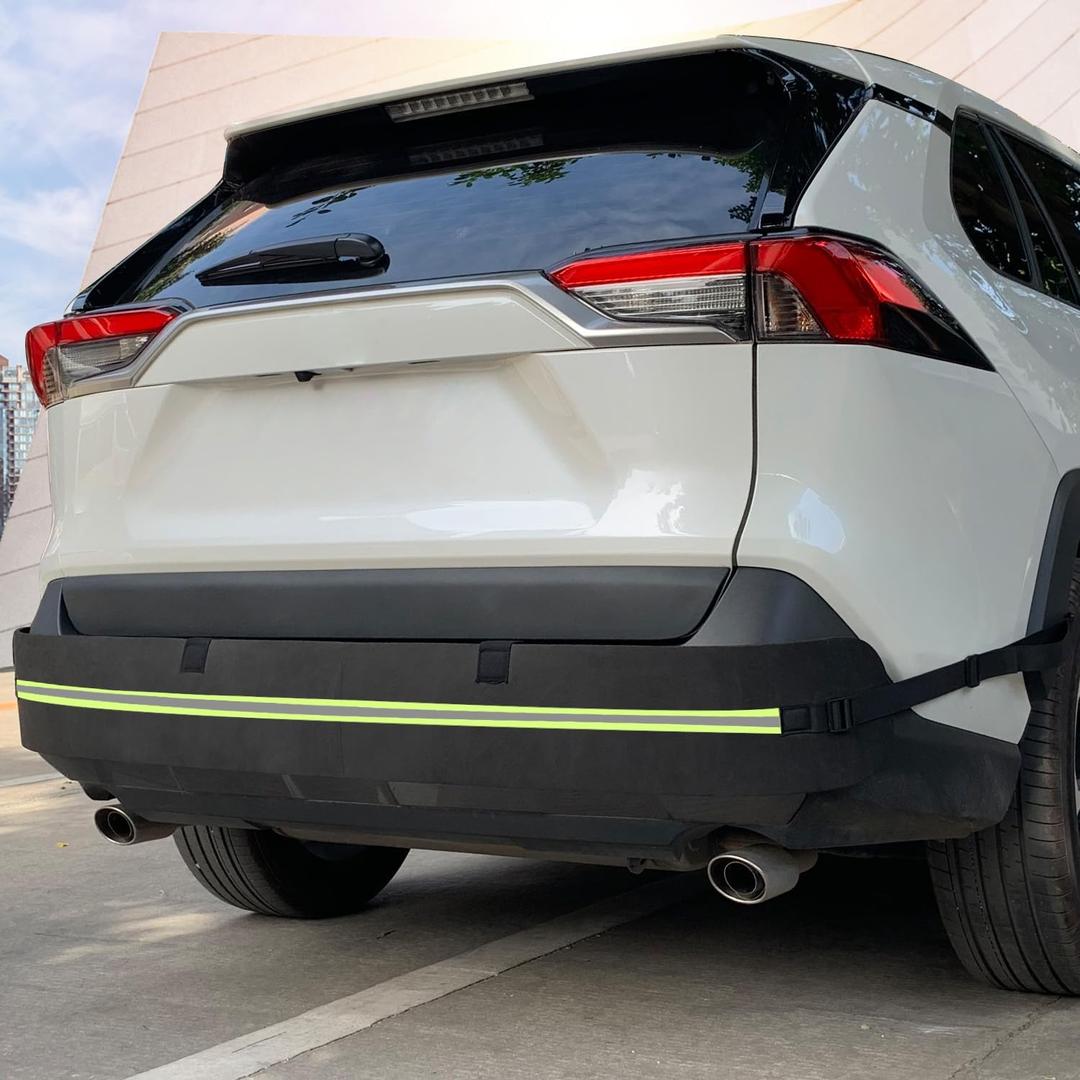 Rear Bumper Guards for Cars, Car Bumper Protector with Long Safety Reflector for Nighttime Visibility, Rear Bumper Protector 72" x 8.07" x 0.4"