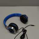 AILIHEN C8 Kids Headphones Wired, On-Ear Headphones with Microphone and Volume Control Foldable Corded Stereo 3.5mm Headset for School Teens Smartphones Chromebook Laptop Tablets Travel (Black Blue) (Medium)