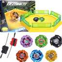Gyro Stadium X Battle Set, 6 Spinning Tops, 2 Launchers and Blade Arena Featuring X Acceleration Rail, Birthday Gift Toys for Boys Aged 6+ Years Old (Yellow)