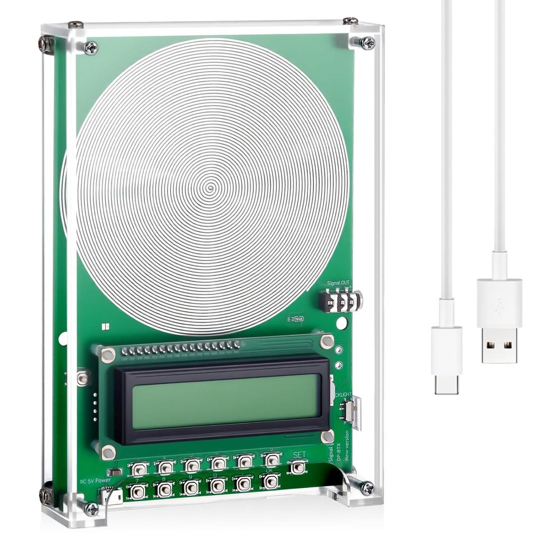 Adjustable Schumann Sine Wave Resonance Generator Ultra Low Frequency Generator Sound Frequency Machine with USB and Acrylic Case(0.1hz-100khz) (Green)