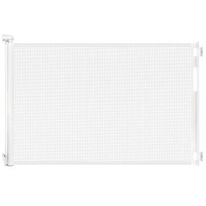 70 Inch Wide Retractable Baby Gate for Doorways, Extra Long Dog Gate Indoor Pet Gate Retractable Gate Outdoor Gates for Decks, Extra Long Baby Gates for Large Openings, White