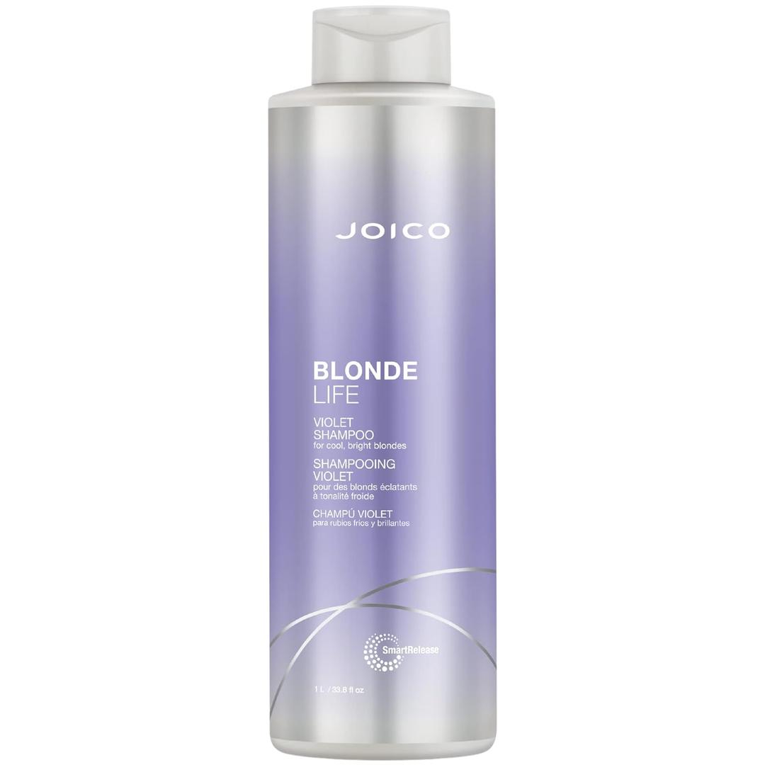 Joico Blonde Life Violet Shampoo | For Cool & Bright Blonde Hair | Neutralize Brassy Tones | Banish Yellow Tones | Boost Shine | Sulfate Free | With Monoi & Tamanu Oil