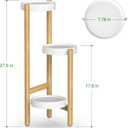 Wisuce Bamboo Plant Stands Indoor, 3 Tier Plant Stand Tall Corner Plant Stand Holder & Plant Display Rack for Outdoor Garden Indoor Home (3 Tier -1)