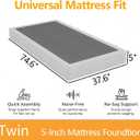 Twin 5 Inch Low Profile Heavy Duty Metal Box Spring, Noise Free
