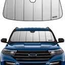 Windshield Sun Shade for Ford Explorer 2020-2024,Front Window Sunshade,6 Layers Sun Shield,Block UV Rays Dashboard Shield,Insulation Sun Shade Accordion Fold