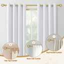 KAMANINA Gold Curtain Rod 32 to 58 Inch(2.6-4.8ft), Adjustable Curtain Rods for Windows 28 to 48 Inch, 3/4 Inch Splicing Drapery Rods with Twisted Cage Finial