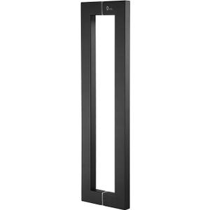TOGU TG-6013 1200mm/48 inches Square/Rectangle Shape Stainless Steel Push Pull Door Handle for Solid Wood, Timber, Glass and Steel Doors, Full Matte Black Finish