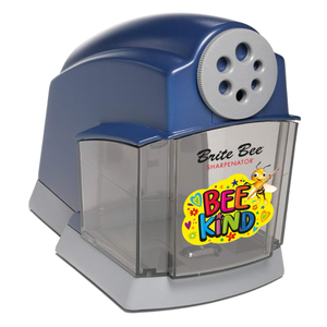 Brite Bee Sharpenator – Heavy Duty Classroom Electric Pencil Sharpener for Teachers & Students – Quiet Motor, Auto Stop, Large Bin, Helical Blade – Sharpens All Pencil Types
