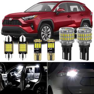 16 Pieces Interior LED Light + Back Up Bulb Reverse Lights for Toyota RAV4 2006 2007 2008 2009 2010 2011 2012 2013 2014 2015 2016 2017 2018 2019 2020 2021 2022 2023 Interior Bulb Package, Install Tool