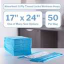 McKesson Underpads Disposable Bed Pads, Non-Sterile, 17 x 24 in, 300 ct | Hospital Procedure Underpads, Elderly, and Baby, Pee Pads
