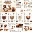 Tiny 3D Beaded Animal Kit, 2026 New Cute DIY Beading Animal Kit with Colorful Beads and Instructions, Handmade DIY Jewelry Art Craft Kit Gifts for Adults Teens Beginners