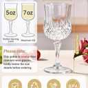 100PCS Plastic Wine Glasses 7oz Clear Acrylic Goblets Unbreakable