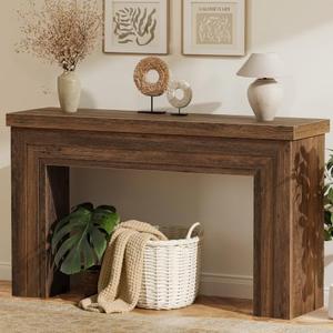 Huuger 54 Inch Entryway Table, Rectangular Console Table for Living Room
Farmhouse Sofa Table Behind the Couch, Long for Entrance, Hallway, Foyer, Rustic Brown