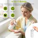 4 in 1 Travel Dispenser Bottle, 4 Pack 30ML Pump Bottle for Toiletries Leak Proof Travel Size Containers, Portable Containers for Shampoo Lotion Conditioner Cream (White)