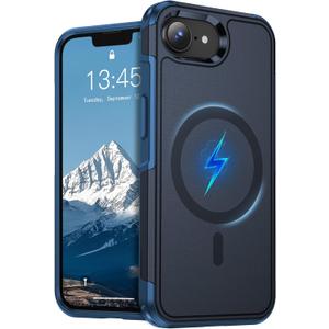 for iPhone 16e Case, [Compatible with MagSafe][Military Grade Drop Protection][Anti-scrach] with Magnetic Heavy Duty Shockproof Phone Case -Blue