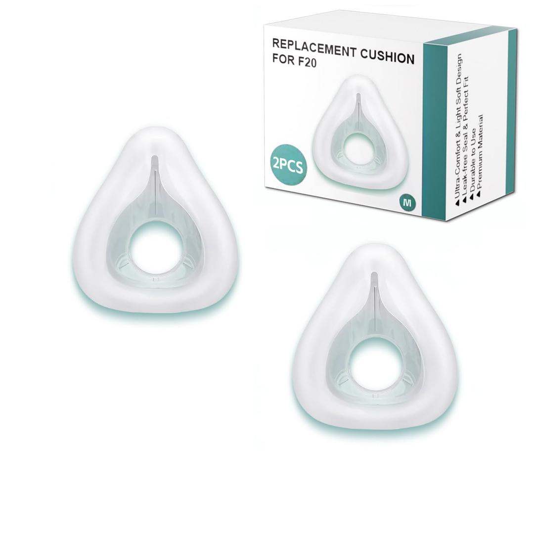 2 Packs Replacement Cushion for ResMed AirFit F20 Medium, CPAP Accessories Compatible with Original Airfit F20 Full Face CPAP Mask Cushion (Medium)