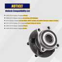 KUSATEC 513303 2pcs Front Wheel Bearing and Hub Assembly Compatible with 2008-2014 Subaru Forester Impreza 2013-2014 XV Crosstrek 2005-2014 Subaru Outback Legacy, 5 Lug Bolts w/ABS
