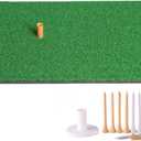 TRUEDAYS Golf Mat - Artificial Turf Golf Mat with Non-Slip Foam - 12 x 24 Golf Hitting Mat for Indoor and Outdoor Practice (Includes Rubber Tee Holder and Tees)