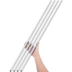 Aluminum Tube, 6063 Aluminum Round Tube, 3/8" OD x 0.04" Wall x 36" Long Seamless Aluminum Straight Tubing, 4 Pieces
