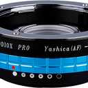 Fotodiox Pro Lens Mount Adapter - Yashica 230AF (YAF, Y230AF) Lens to Nikon SLR/DSLR Camera with Aperture Control Dial and Glass Elements for Focus Correction