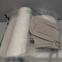 AAAAAcessories D-Shaped Chair Cushions, 2" Thick Dining Chair Pads with Ties and Removable, Machine-Washable Cover, 17" x 16", Set of 4, Oatmeal Beige