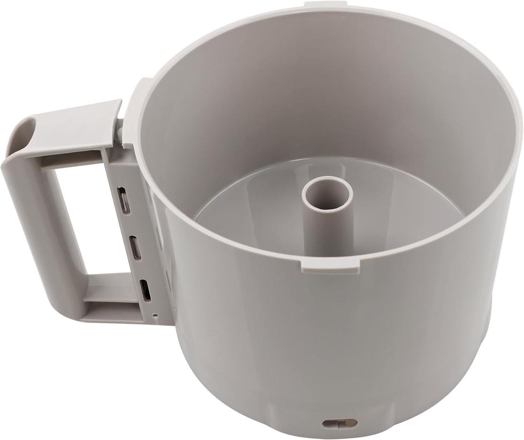 112204S Cutter Bowl Fit for Robot Coupe R2, R2B, R2N, R2 Dice Food Processors  3-Quart Gray Replacement Bowl