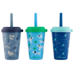 Reduce Kids Go-Go's Straw Tumbler Set - Scavenger, 3 Pack 12 oz