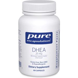 Pure Encapsulations DHEA 25 mg, 60 Capsules (EXP 07/15/27)