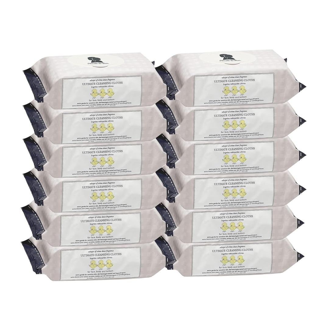 Noodle & Boo Ultimate Baby Body and Face Cleansing Cloths (864 Count (Pack of 1))
