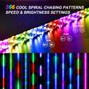 Ehaho 2 Pack 3FT Whip Lights with Spring Base,LED Whip Light with App & Remote Control, Spiral RGB Chasing Lighted Whips with Rocker Switch, Music Whip Light for UTV ATV Polaris RZR Can-Am SXS Truck