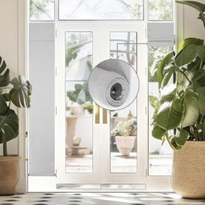 WdFour Triple Layers,UV Protect, 100% Light Block, Multi-use, no Noise, Easy Installed Door Curtains, Adjustable Roller Shade, Window Blind, for Office, Wards and Home(12Wx70H, Light Gray,1 Piece)